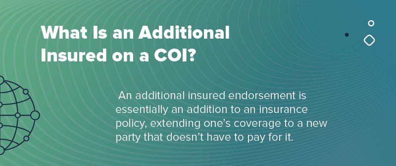 what is an additional insured on a coi