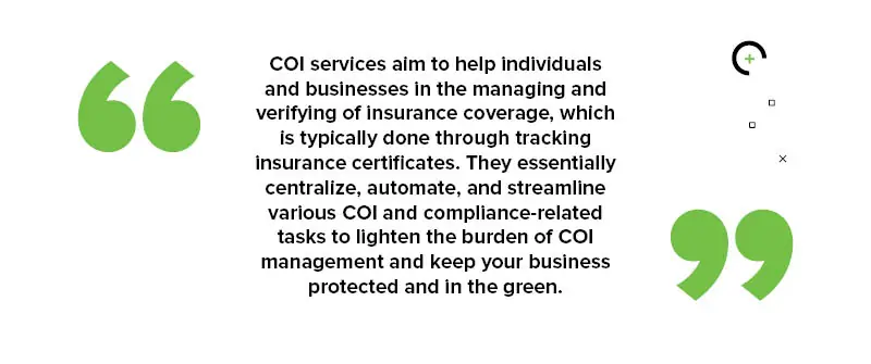 Purpose of COI Services