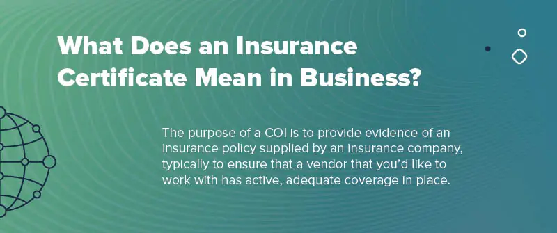 What Does an Insurance Certificate Mean in Business