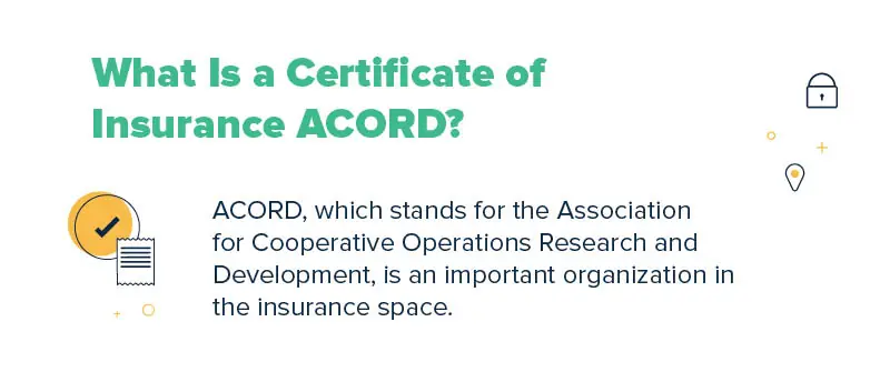 what is a certificate of insurance acord